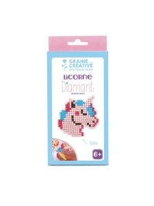 Kit mozaic pentru copii cu strasuri Unicorn Graine Creative, cod 750218