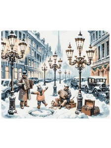 Kit pictura pe numere Once Upon a Snowy Street 53841