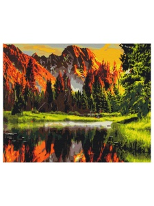 Kit pictura pe numere Sunset in the Mountain Valley 3348