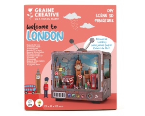 Macheta 3D din lemn, model TV cu tematica Londra 651066 Graine Creative