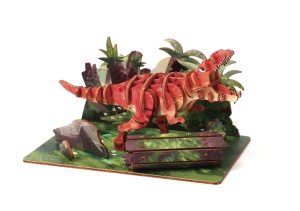 Macheta 3D Tyrannosaurus din lemn Graine Creative 651056