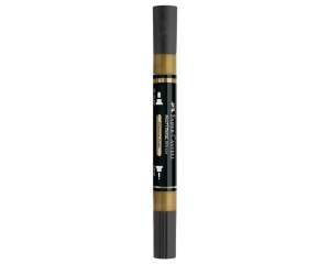 Marker acrilic cu efect metalizat, auriu 250, varf dublu 0,83 mm, Multimark, Faber-Castell