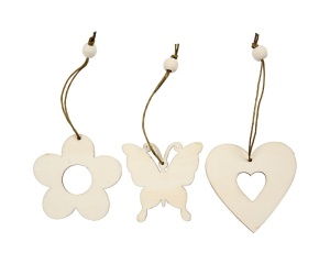 Ornamente din lemn, 6 cm, 56734, Creativ Company