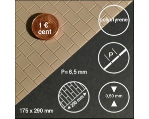 Placa decorativa tigla acoperis 6.5mm gri 1:50 26.00152.1 Schulcz