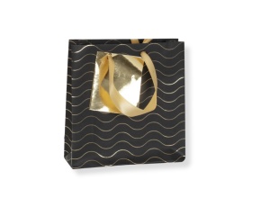 Punga de Cadou 12x4,5x13,5cm Model Negru/Auriu Max&Me Premium Clairefontaine 212898C