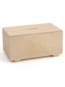 Pusculita lemn dreptunghiulara Graine Creative 100951