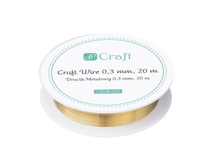 Sarma aurie pentru bijuterii handmade si modelaj 0,3 mm x 20 m DP Craft CEDR-005