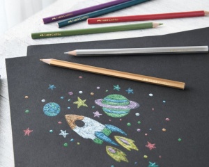 Set 10 creioane colorate metalizate Faber Castell FC201583