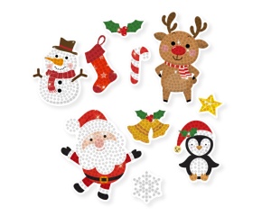 Set 10 Stickere Diamant Merry Christmas KSZK-023 Dp Craft