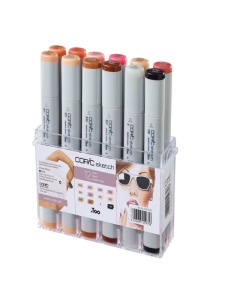 Set 12 markere cu cerneala pe baza de alcool, Copic Sketch Skin Tone Colours, 21075705