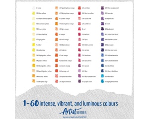 Set 120 creioane colorate acuarelabile Mars Artist, cutie metalica, 104-M120, Staedtler