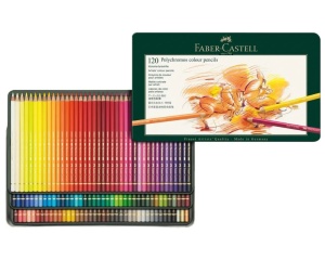 Set 120 creioane colorate Polychromos Faber Castell, 110011