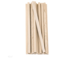 Set 16 baghete patrate din lemn natur 6 mm x 15 cm DP Craft KSPA-013