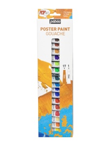 Set 17x10ml Culori Gouache Pop Art + 15ml White 669810 Pebeo