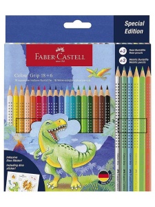Set 18+3+3 Creioane Colorate Grip 2001 Dino Faber-Castell FC201546