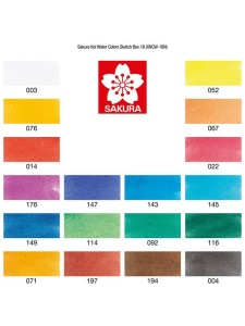 Set 18 acuarele Koi Sketchbox Sakura xncw-18n