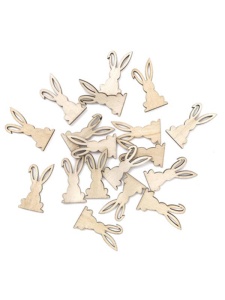 Set 18 Iepurasi de lemn 2x4cm Dp Craft DPDN-173