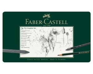 Set 26 Creioane Grafica Pitt Graphite Faber Castell, 112974