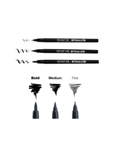 Set 3 Brush Pen Pigma Sakura POXFVKBP349
