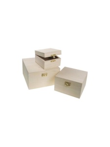 Set 3 cutii din lemn Meyco 34610