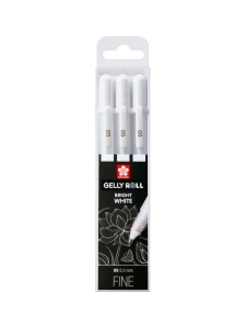 Set 3 pixuri gel alb Gelly Roll Sakura