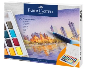 Set 36 de Culori in Cutie de Plastic Acuarele Studio Faber Castell 169736