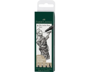 Set 4 linere Pitt Artist Pen black