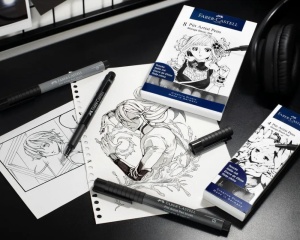 Set 4 linere Pitt Artist Pen Manga Faber Castell 167132