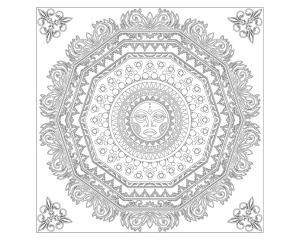 Set 4 planse Art Therapy model Mandala 25 x 25 cm Phoenix 0212040671S3