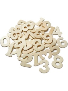Set 40 cifre lemn 25mm Meyco 66181