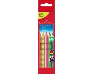 Set 5 creioane colorate Jumbo Neon Faber Castell 110994