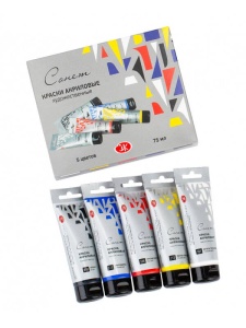 Set 5 culori acrilice Sonnet, 75 ml, pentru studiu si amestecuri cromatice, 2841484