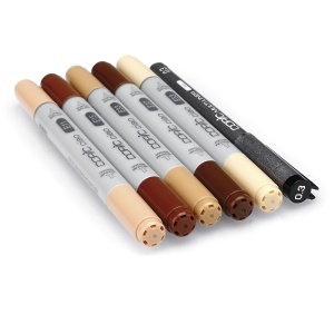 Set 5 markere cu cerneala pe baza de alcool + 1 Multiliner negru 0,3 mm, Copic Ciao Portrait Colours 2, 22075553 - Img 2