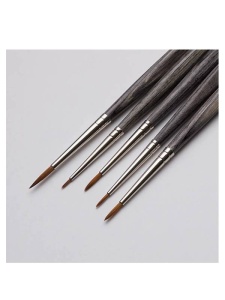 Set 5 pensule pentru miniaturi, cu varf din fire sintetice Colineo da Vinci 4054