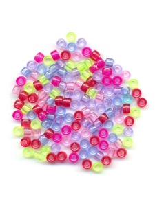 Set 500 margele 4x7mm culori asortate transparente Meyco 132-02