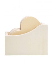 Set 6 coastere inima cu suport Meyco 35050