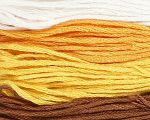 Set 6 fire de broderie, 1 mm, nuante aurii, 412700, Creativ Company