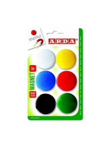Set 6 magneti colorati 40mm Arda ACL03