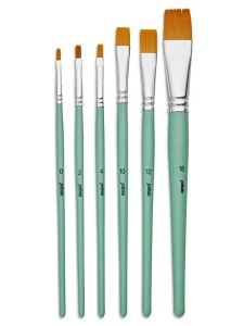 Set 6 pensule sintetice varf plat Pebeo 952310