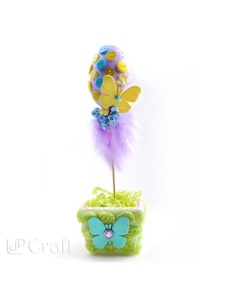 Set 92 figurine autoadezive Lalele si Fluturasi cu glitter Dp Craft KSPI-214