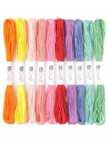 Set ata broderie din bumbac 10 culori x 8m Dp Craft
