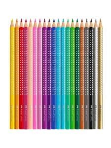 Set cadou 20 creioane colorate Sparkle ascutitoare Faber Castell FC201641