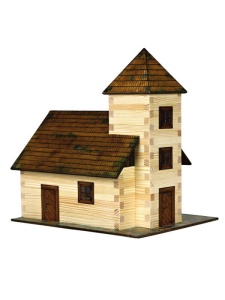 Set constructie arhitectura din lemn Biserica Walachia WLMK12, 213 piese