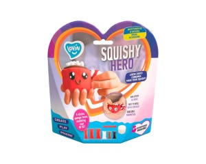 Set creatie cu argila usoara, 6 culori, Squishy Hero Cupcao, Okto, OK70125