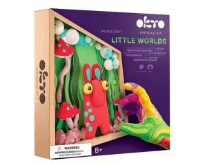 Set creatie din lemn si argila, 21 x 21 cm, model Mama Troll, OK20031, Okto