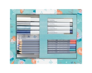 Set creativ 12 piese, Frosty Winter Limited Edition, Goldfaber, Faber-Castell, FC161004