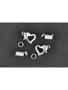 Set de 4 carabine argintii forma inima Meyco 61412