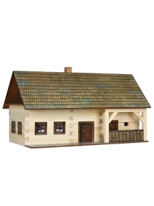 Set de constructie din lemn, Casa de la Tara, 174 piese, WLMK03, Walachia