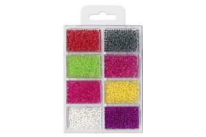 Set Margele Din Sticla Stralucitoare In Blister 60g Diametru 2,5mm Meyco 132-11 - Img 2