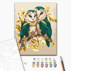 Set pictura pe numere, Emerald Wisdom, cu culori metalice, BS54124